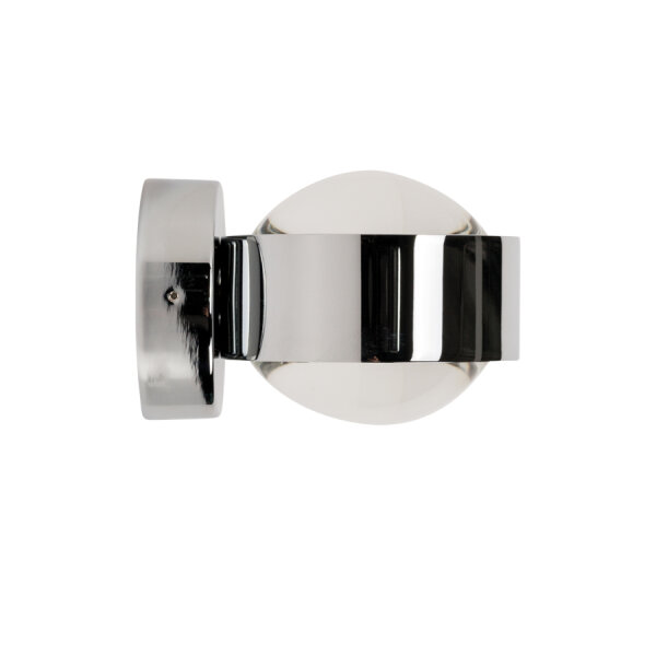 Puk Wall Wandleuchte 80mm, LED 2 x 8 Watt, 2800K, ca. 1200lm Chrom